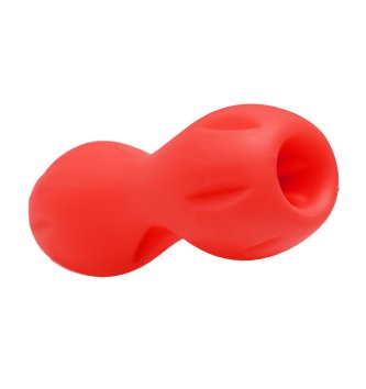 Игрушка для собак "Кость резиновая" для лакомств, коралловая