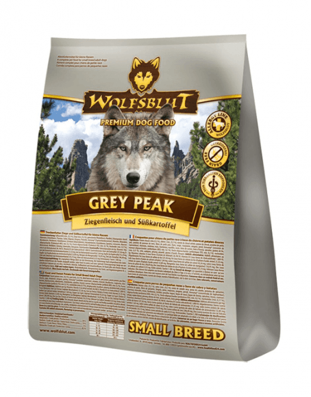 Wolfsblut Grey Peak Small Breed - Сухой корм для взрослых собак мелких пород, с мясом Козы и сладким картофелем