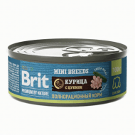 Brit - Консервы для взрослых собак мелких пород, с Курицей и Цукини, 100 гр