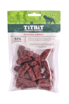 TiTBiT - Лакомство для собак, золотая коллекция "Колбаса Чоризо", 80 гр
