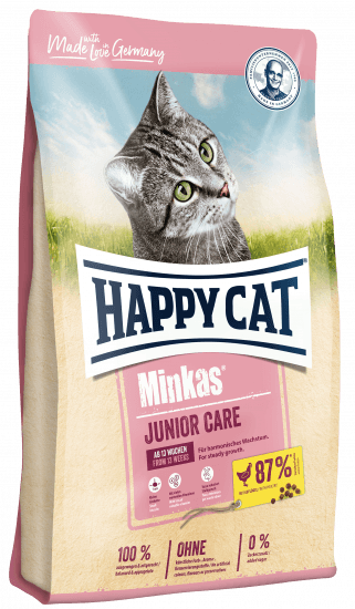 Happy Cat Minkas Junior Care - Сухой корм для котят с 4-х месяцев, с Цыпленком