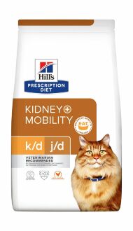 Hill's Prescription Diet K/D + Mobility - Сухой корм для кошек, лечение почек + поддержка суставов, 1.5 кг