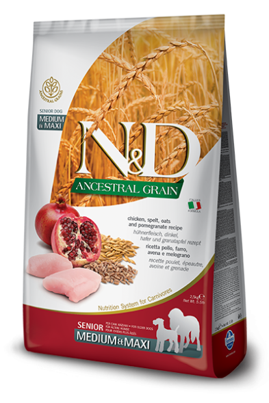 Farmina Ancestral Grain - Корм для собак средних и крупных пород, Курица с Гранатом