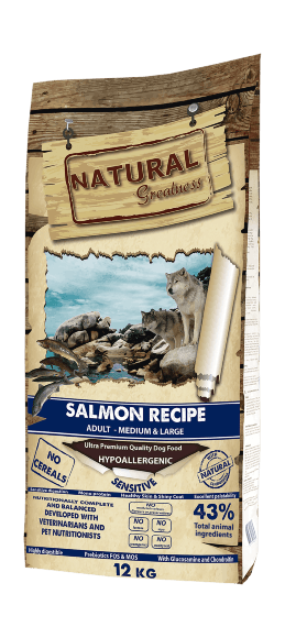 Natural Greatness Salmon Recipe Hypoallergenic - Сухой корм для собак с чувствительным пищеварением