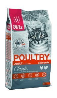  Blitz Adult - Сухой корм для взрослых кошек с домашней птицей