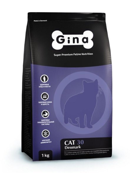 Gina Cat-30 - Сухой корм для взрослых кошек 18 кг