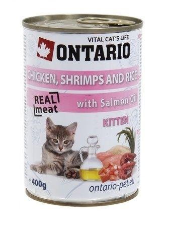 Ontario - Консервы для котят с курицей, креветками и рисом