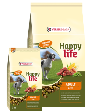 Happy Life - Сухой корм для взрослых собак с говядиной