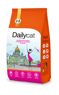 Dailycat Casual Line - Сухой корм для взрослых кошек, с Индейкой, Ягненком и Рисом