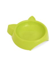 PetSHOP - Миска пластиковая Кошка, 300 мл, лайм
