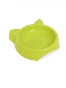 PetSHOP - Миска пластиковая Кошка, 300 мл, лайм