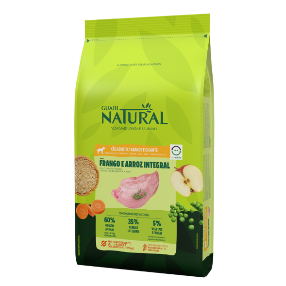 Guabi Natural Dog Adult - Сухой корм для взрослых собак крупных пород, Цыпленок и Коричневый Рис