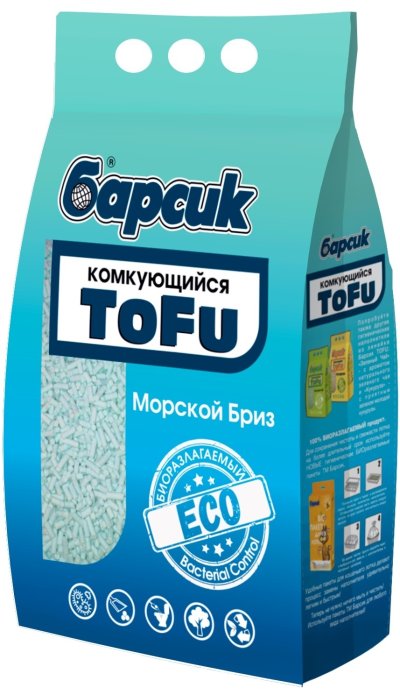 Барсик - Тофу - Комкующийся наполнитель, Морской Бриз