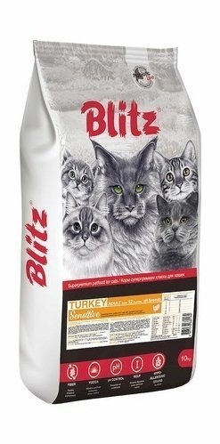 Blitz Adult - Сухой корм для взрослых кошек с индейкой
