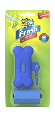 Mr.Fresh - Пакеты для уборки фекалий + держатель, 2*20 шт