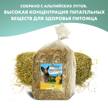Fiory Alpiland Yellow - Сено Альпийское с одуванчиком, 500 г