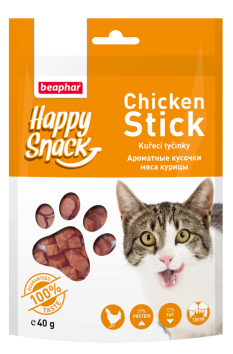 Beaphar Happy Snack - Лакомство для кошек &amp;quot;Ароматные кусочки курицы&amp;quot; 40гр