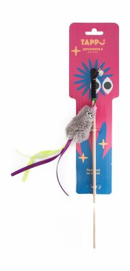 Tappi - Дразнилка "Тилия", мышь с кошачьей мятой с хвостом из лент на веревке 