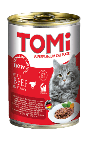 ToMi - Кусочки в соусе для взрослых кошек с говядиной 400 гр