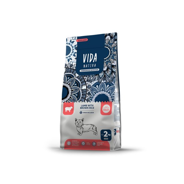 Vida Nativa - Сухой корм для взрослых собак мелких пород, с ягненком и бурым рисом