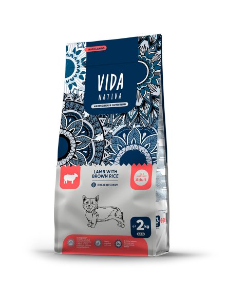 Vida Nativa - Сухой корм для взрослых собак мелких пород, с ягненком и бурым рисом