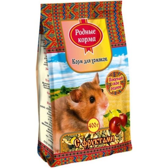 Родные Корма - Корм для хомяков с фруктами 400 гр
