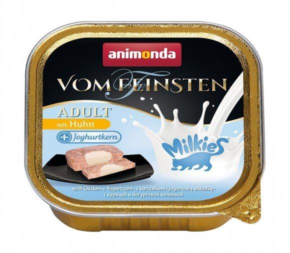 Animonda Vom Feinsten + Milkies - Консервы для взрослых кошек с курицей и йогуртовой начинкой 100гр