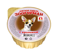 Зоогурман - Консервы для собак, Суфле с кроликом 100гр