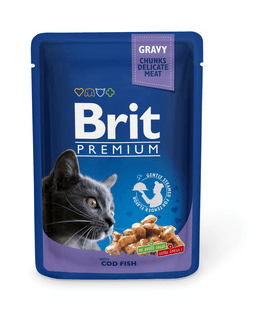 Brit - Паучи Premium для кошек Cod Fish pouch с треской, 100гр