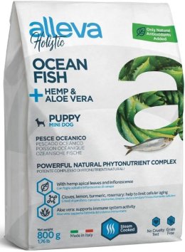 Alleva Холистик - Puppy Mini - Сухой корм для щенков и юниоров мини, с Океанической Рыбой, Коноплей и Алое Вера