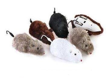 Чистый котик - Игрушка для кошек, мышь заводная, 12 см