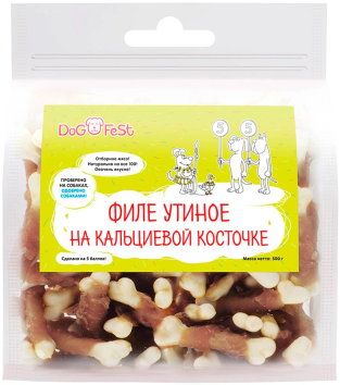 Dog Fest - Лакомство для собак, филе утиной грудки, 500 г