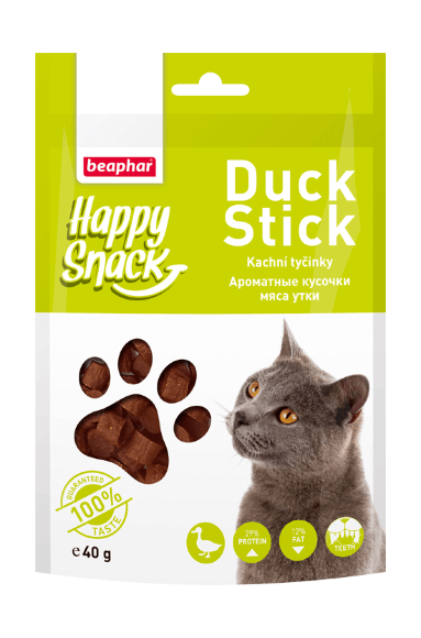 Beaphar Happy Snack - Лакомство для кошек "Ароматные кусочки утки" 40гр