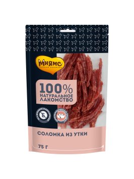 Мнямс - Лакомство для собак, Соломка из Утки, 75г
