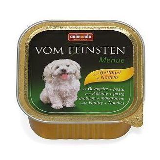 Animonda Vom Feinsten Menue - Влажный корм для собак с птицей и пастой 150 гр