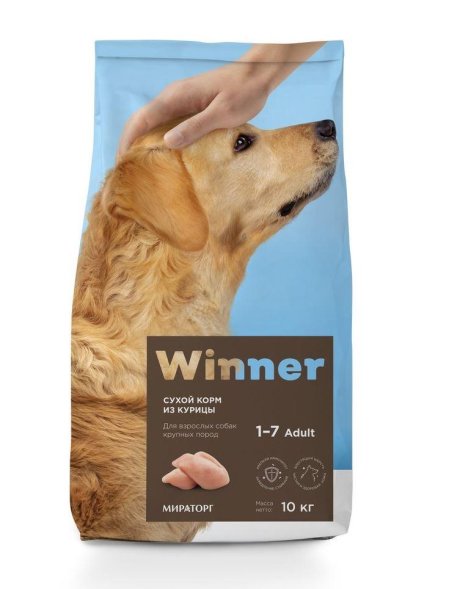Мираторг - Сухой корм для взрослых собак крупных пород (Winner)