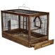 Yami-Yami - Клетка для птиц &amp;quot;Под старину&amp;quot;, деревянная, цвет палисандр 71x33,5x51