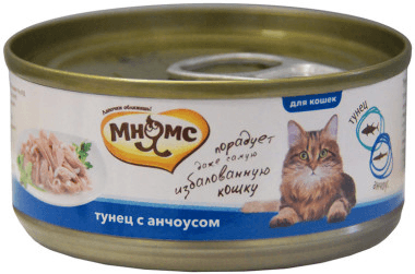 Мнямс - Консервы для кошек Тунец с анчоусами в нежном желе 70 г