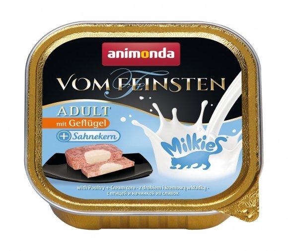 Animonda Vom Feinsten + Milkies - Консервы для взрослых кошек с птицей и начинкой из сливок 100гр
