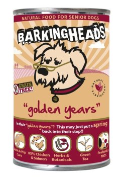 Barking Heads - Консервы для собак старше 7 лет с цыпленком и лососем