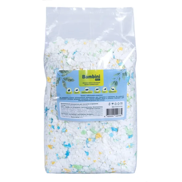 Bambini Pets - целлюлозный наполнитель для грызунов и кроликов 450 г/6 л