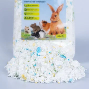 Bambini Pets - целлюлозный наполнитель для грызунов и кроликов 450 г/6 л