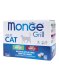 Monge Cat Grill - Влажный корм для взрослых кошек, с Кроликом, с Ягненком (бокс с паучами, 12 шт*85 гр)