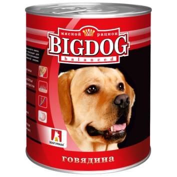 Зоогурман - Big Dog - Консервы для собак, Говядина 850 гр
