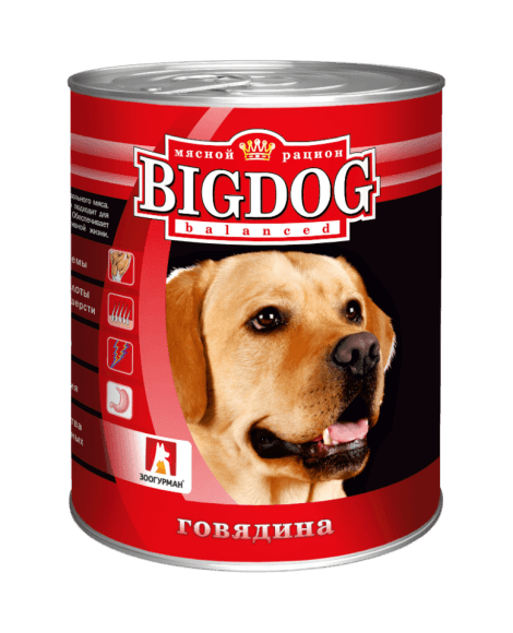 24449.580 Zoogyrman Big Dog - Konservi dlya sobak, Govyadina 850 gr kypit v zoomagazine «PetXP» Зоогурман Big Dog - Консервы для собак, Говядина 850 гр