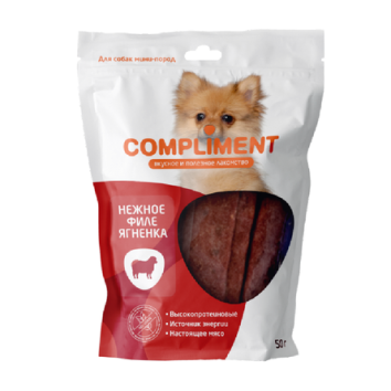 Compliment - Лакомство для собак мини пород, Нежное филе Ягненка, 50 гр