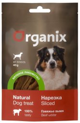 Organix - Лакомство вяленое для собак, Говяжье Вымя, Нарезка, 40 гр