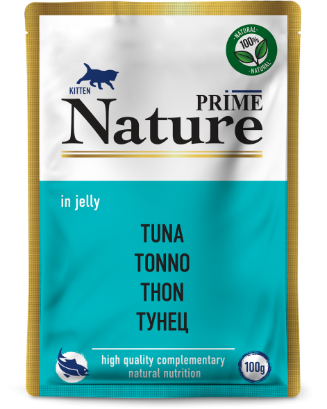 Prime Nature - Паучи для котят, Тунец в желе 100гр