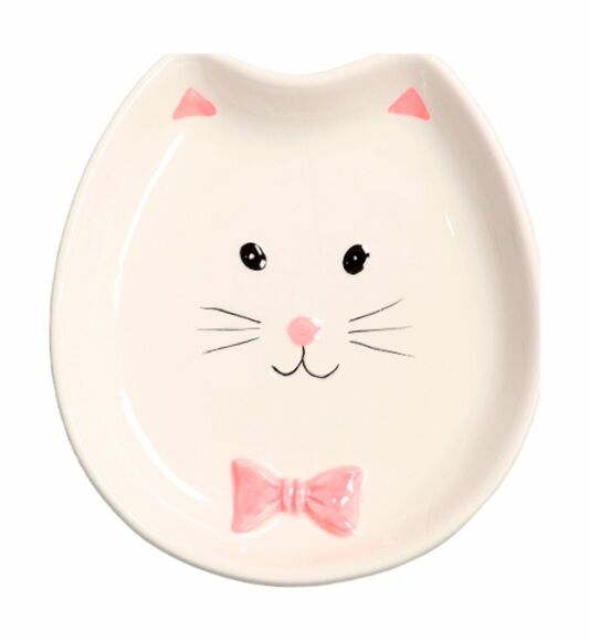 Mr.Kranch - Миска керамическая для кошек "Мордочка кошки белая", 130 мл