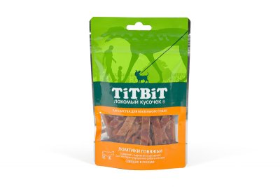TitBit - Ломтики говяжьи для маленьких собак 50гр TitBit - Ломтики говяжьи для маленьких собак 50гр